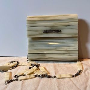 Judith Jack cream crossbody marcasiteclutch